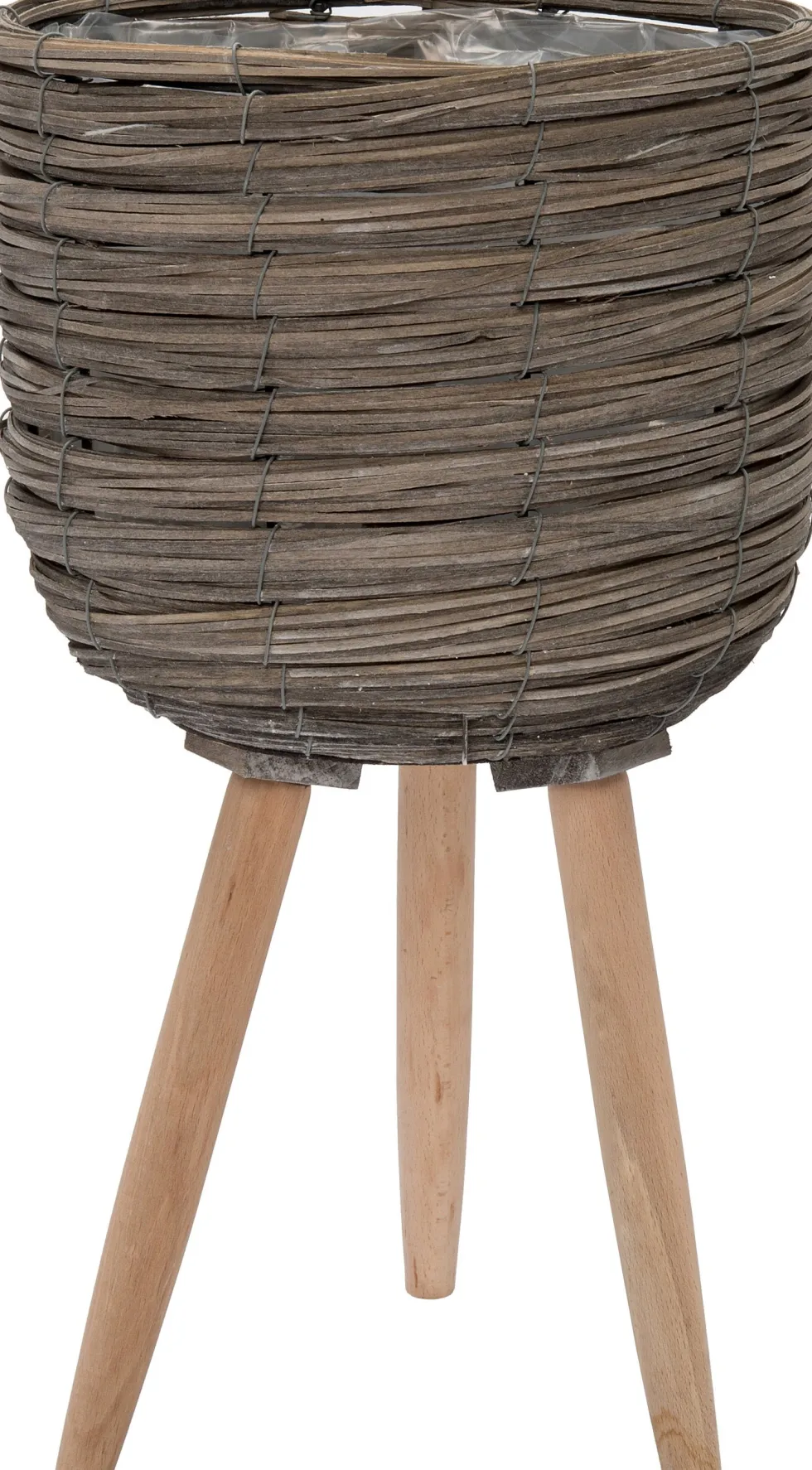 Intratuin plantenmand Suuz grijs / naturel D 25 H 45 cm