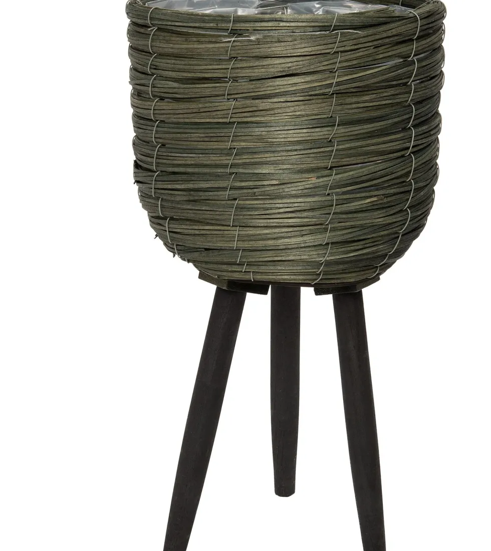 Intratuin plantenmand Suuz groen / zwart D 29 H 59 cm