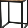Intratuin plantentafel Flynn zwart / naturel 25 x 25 x 31 cm