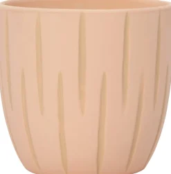 Intratuin pot Brent roze / crème D 13,5 x H 12,5 cm