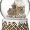 Intratuin sneeuwbol Ginny gemberkoektrein bruin / wit D 10 H 14 cm