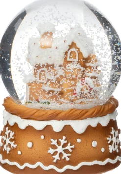 Intratuin sneeuwbol Ingwer gemberkoek huis bruin D 7,5 H 8,5 cm