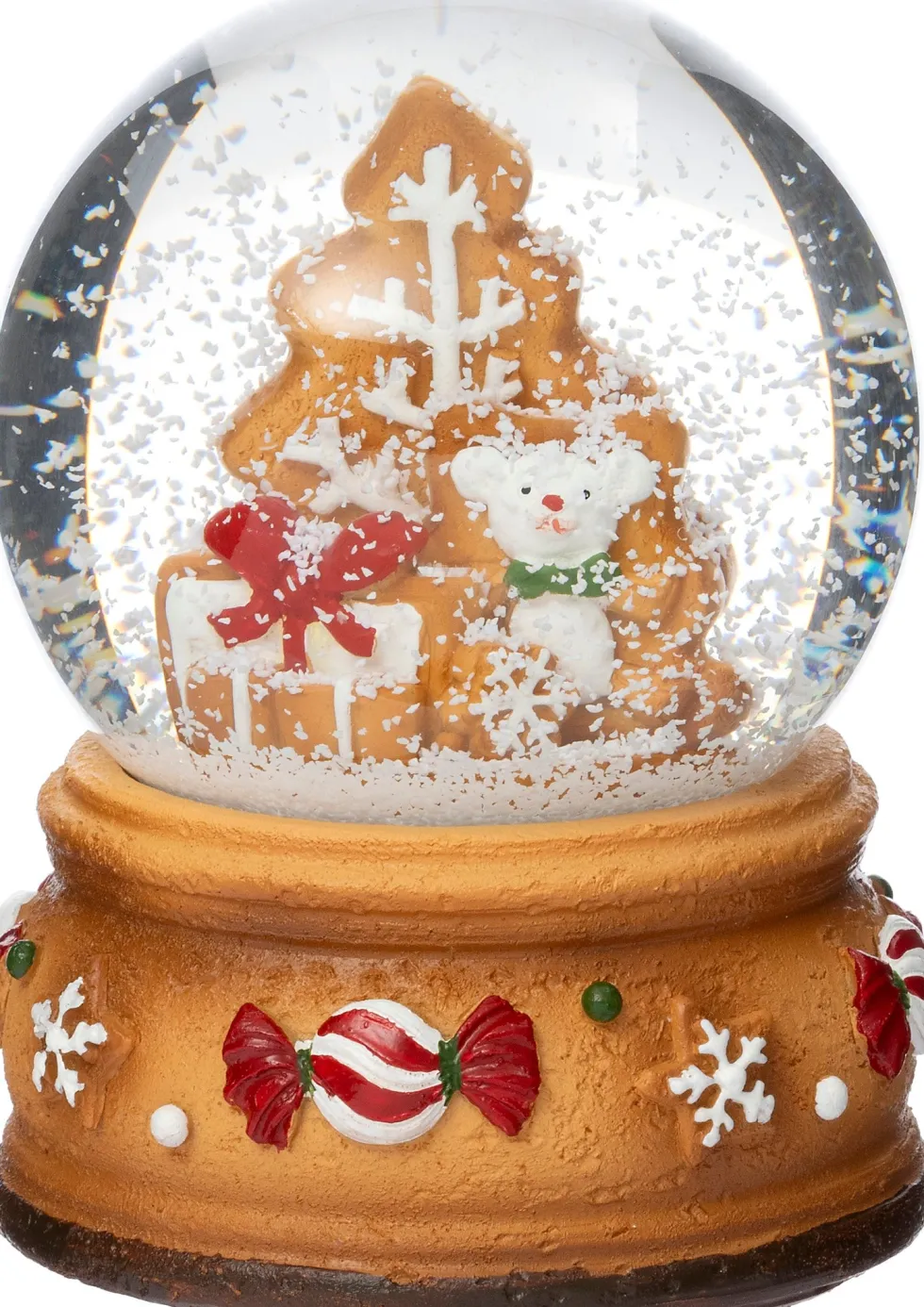 Intratuin sneeuwbol Ingwer gemberkoek boom bruin D 7,5 H 8,5 cm