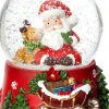 Intratuin sneeuwbol kerstman met rendier rood / wit D 7 H 9 cm