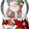 Intratuin sneeuwbol Snoa kerstman zwaai rood D 4,5 H 6,5 cm