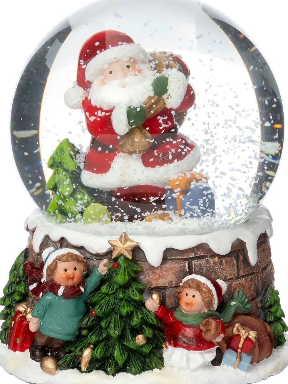 Intratuin sneeuwbol Snoa kerstman staand D 4,5 H 6,5 cm