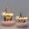 Intratuin sneeuwbol transparant met verlichting D 10 H 15 cm
