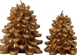 Intratuin stompkaars Dennenappel koper 9 uur D 12 H 11,5 cm