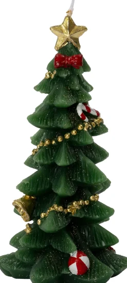 Intratuin stompkaars Kerstboom groen 3 uur D 8,5 H 15 cm