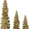 Intratuin stompkaars Kerstboom goud 4 uur D 8,5 H 15 cm