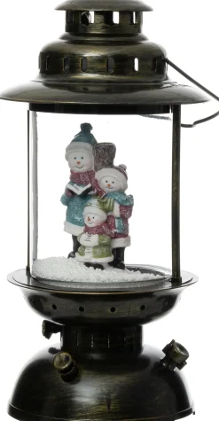 Intratuin tafellamp Lucas zwart / goud met verlichting D 21 H 40 cm