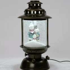 Intratuin tafellamp Lucas zwart / goud met verlichting D 21 H 40 cm