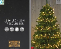 Intratuin treecluster 20 m met 1536 LED lampjes warm white