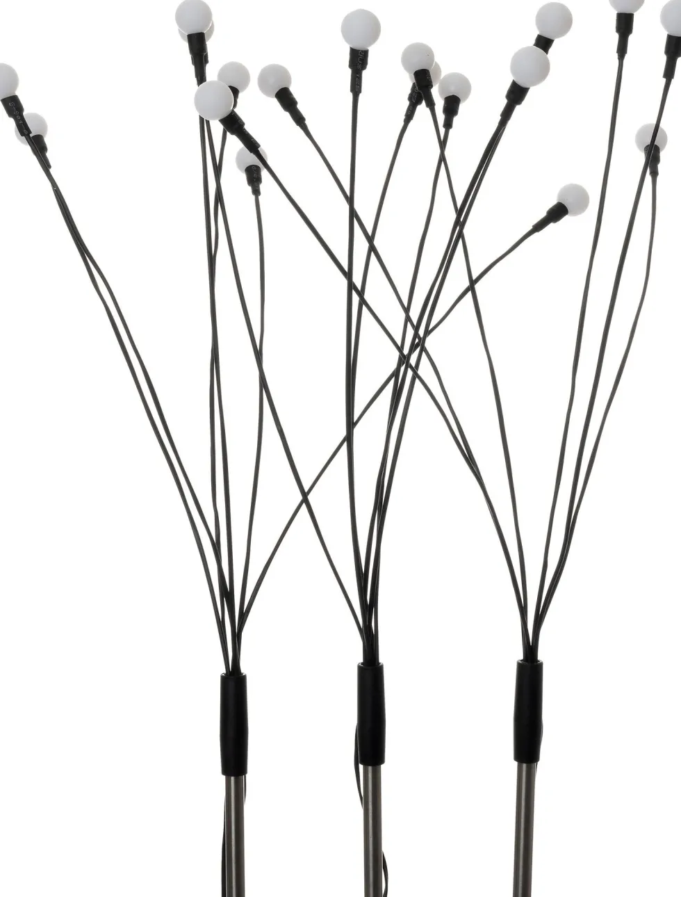 Intratuin tuinsteker zwart met verlichting en timer D 1,3 H 72 cm 3 stuks