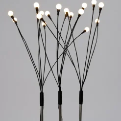 Intratuin tuinsteker zwart met verlichting en timer D 1,3 H 72 cm 3 stuks