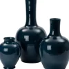 Intratuin vaas Adis blauw D 37 H 70 cm