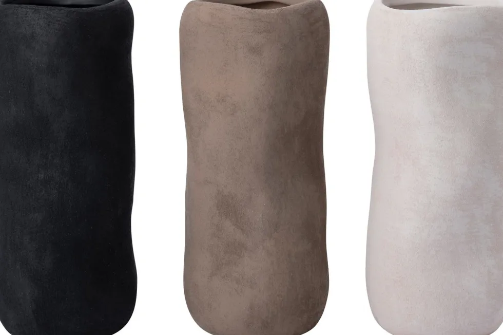 Intratuin vaas Alta taupe D 12,5 H 29,5 cm