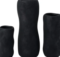 Intratuin vaas Alta zwart D 10,5 H 20,5 cm