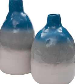 Intratuin vaas Berber blauw D 20 H 31 cm