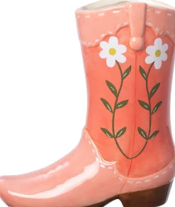 Intratuin vaas Billi laars oranje 16,5 x 8,5 x 18,3 cm