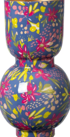 Intratuin vaas Bruton blauw D 11 H 19 cm