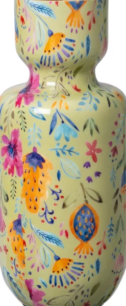 Intratuin vaas Bruton groen D 9 H 20 cm
