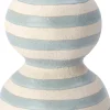 Intratuin vaas Carlo blauw / crème D 17,5 H 30,5 cm