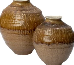 Intratuin vaas cm Mieke bruin D 33,5 H 38,7 cm