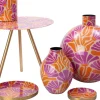 Intratuin vaas Cor oranje / paars D 21 H 31 cm