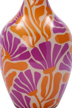 Intratuin vaas Cor oranje / paars D 21 H 31 cm
