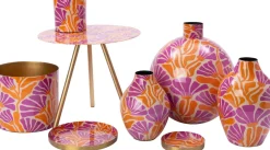 Intratuin vaas Cor oranje / paars D 45 H 49 cm