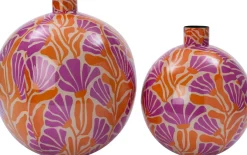Intratuin vaas Cor oranje / paars D 35 H 41 cm