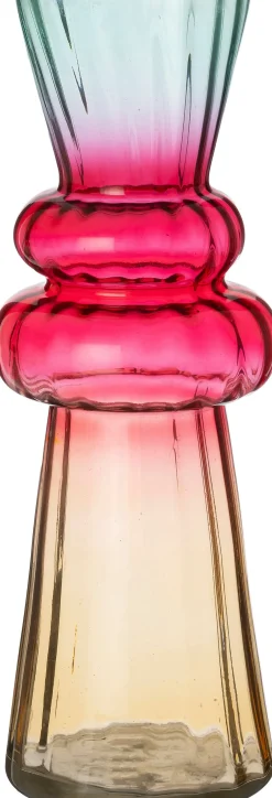 Intratuin vaas Deser oranje / rood / blauw D 9 H 26 cm