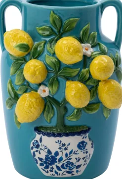 Intratuin vaas Disa blauw / geel D 20 H 26 cm