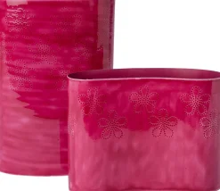Intratuin vaas Dowra roze 23 x 7,5 x 16,5 cm