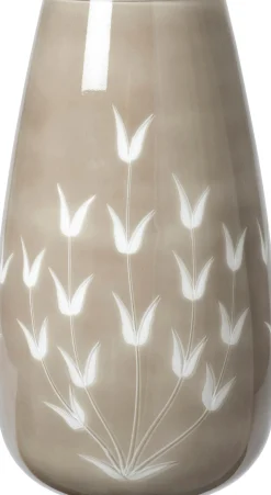 Intratuin vaas Elgin taupe D 15 H 27 cm