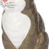 Intratuin vaas Estea kat grijs 18 x 14,2 x 28 cm