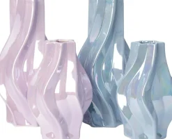 Intratuin vaas Fabien blauw D 15,5 H 30,5 cm