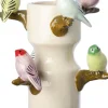 Intratuin vaas Fearn vogeltjes crème D 23 H 27 cm