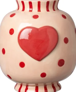Intratuin vaas Forres roze / rood D 14 H 14 cm