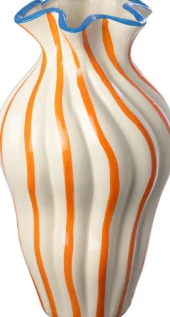 Intratuin vaas Fyvie oranje / crème D 21 H 39 cm