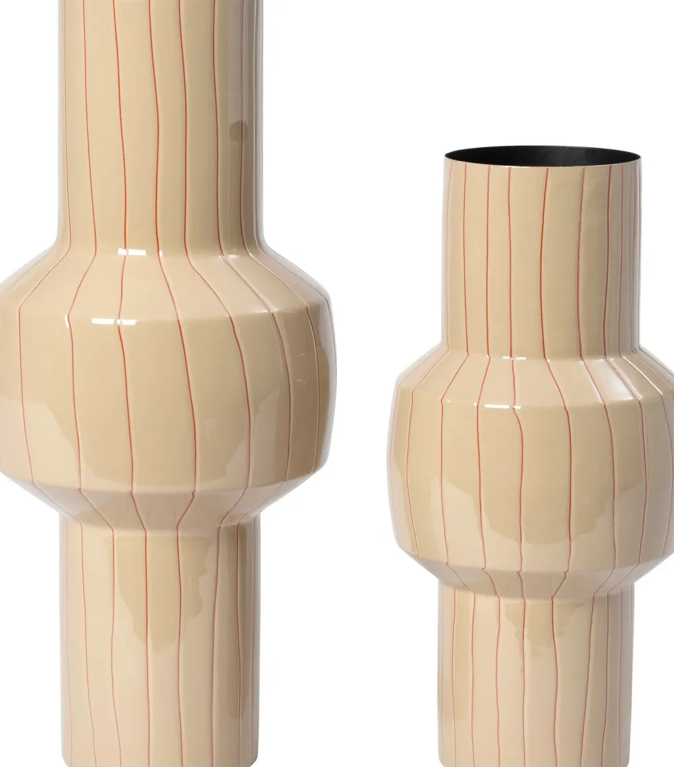 Intratuin vaas Goole beige D 14 H 42 cm