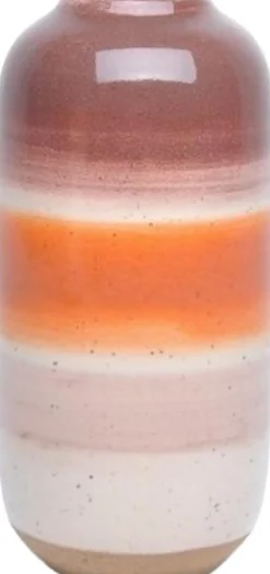 Intratuin vaas Harry oranje / bruin / wit D 14 H 31,7 cm