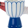 Intratuin vaas Ilse rood / wit / blauw 21,4 x 13,5 x 18 cm