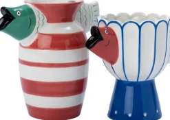Intratuin vaas Ilse rood / wit / blauw 21,4 x 13,5 x 18 cm