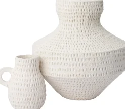 Intratuin vaas Jamy wit 18 x 16 x 30 cm