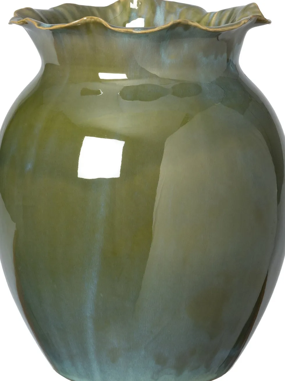 Intratuin vaas Jetta groen D 22 H 26 cm