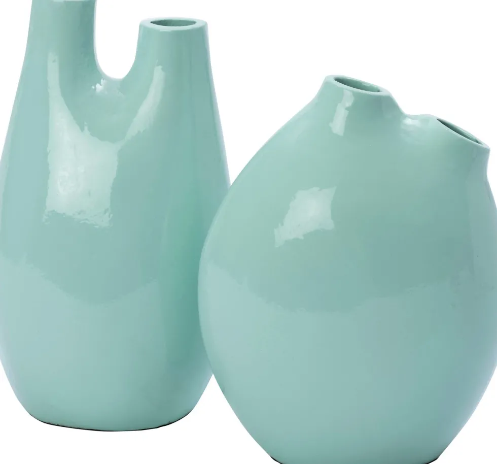 Intratuin vaas Jilly blauw 14 x 13 x 28 cm