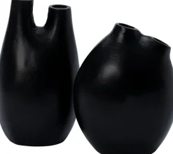 Intratuin vaas Jilly zwart 14 x 13 x 28 cm