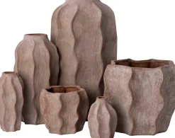 Intratuin vaas Kiel bruin D 10,5 H 15 cm